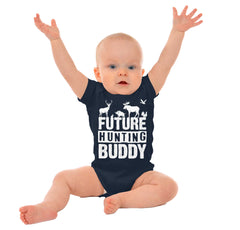 Future Deer Hunting Bud Romper Bodysuit-Direct To Garment Print-Brisco Baby