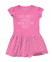 Mom Is Best Baby Polka Dot Skirt Dress-Direct To Garment Print-Brisco Baby