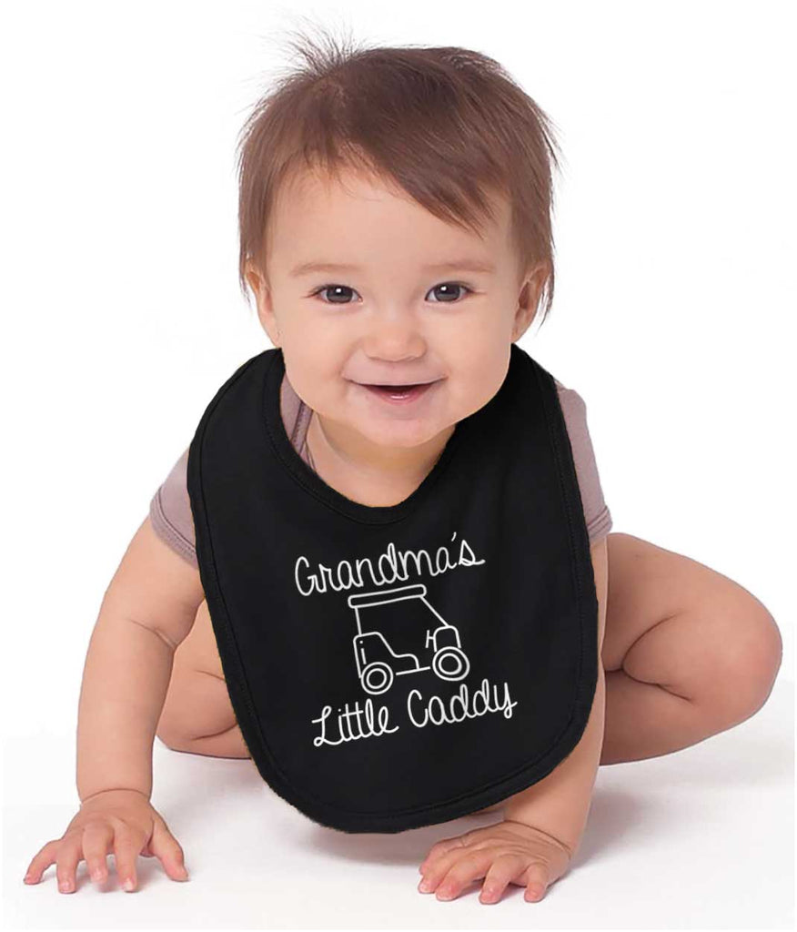 Grandma's Little Caddy Infant Baby Bib-Direct To Garment Print-Brisco Baby