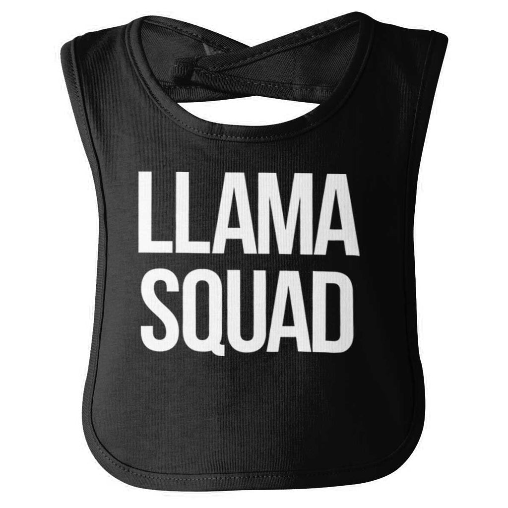 Llama Squad Infant Baby Bib-Direct To Garment Print-Brisco Baby