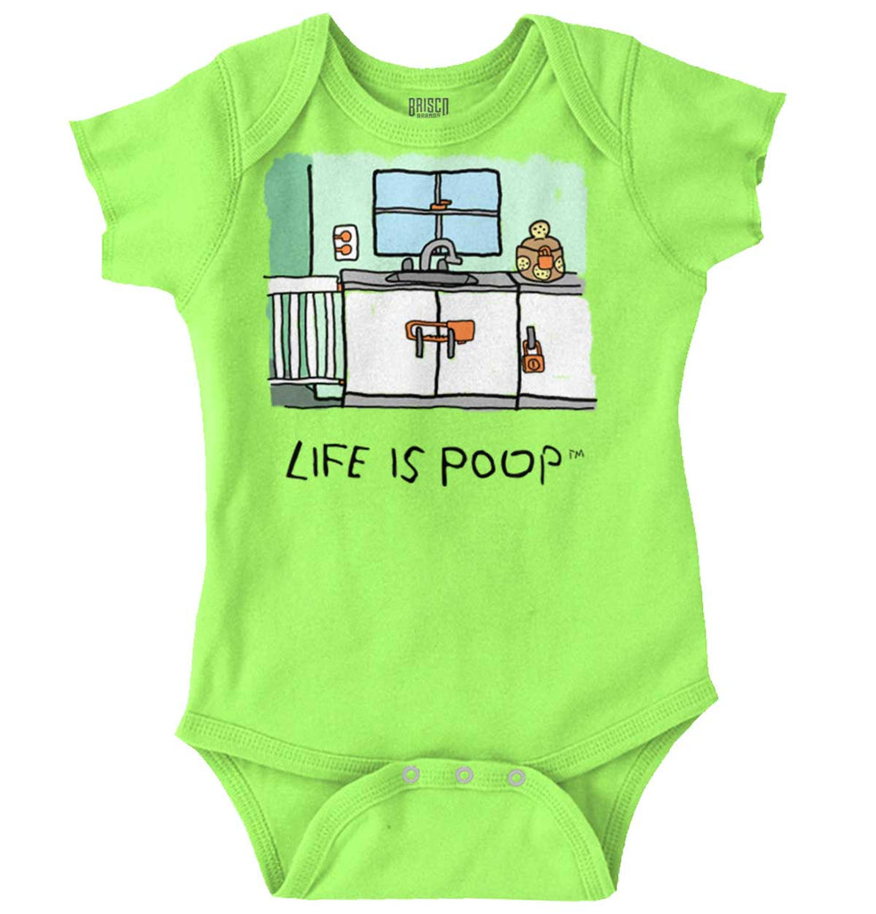 Safety Locks Romper Bodysuit-Direct To Garment Print-Brisco Baby