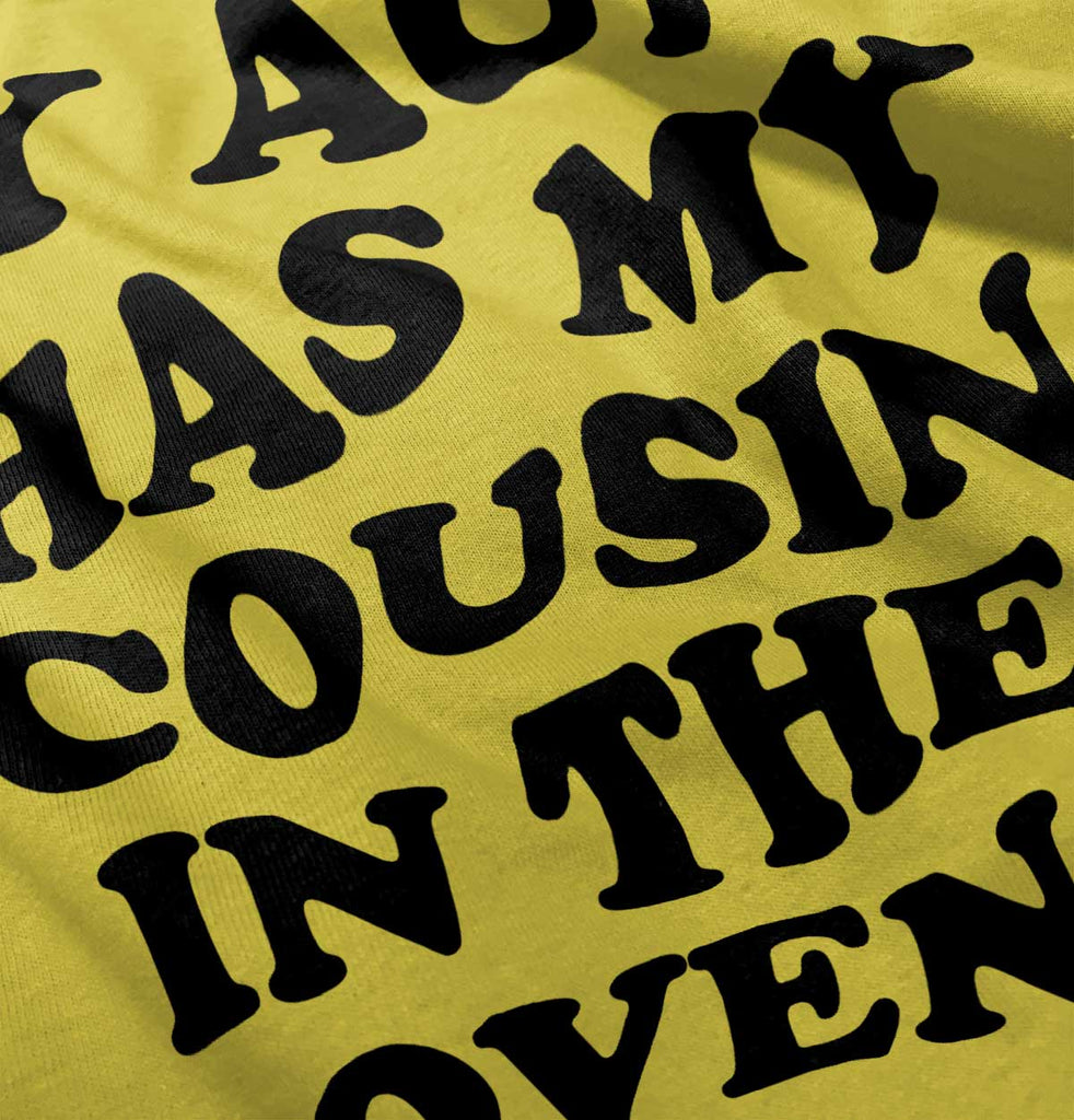 Aunt Has Cousin In Oven Romper Bodysuit-Direct To Garment Print-Brisco Baby