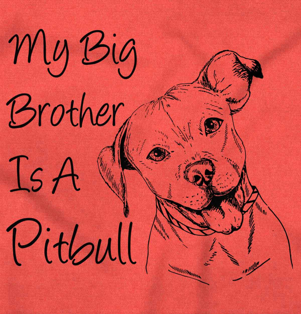 Brother is a Pitbull Toddler Football Jersey Tee-Direct To Garment Print-Brisco Baby