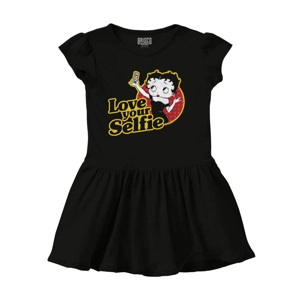 Love Your Selfie Solid Baby Infant Dress-Direct To Garment Print-Brisco Baby