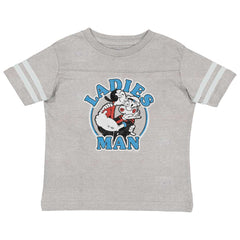 Ladies Man Toddler Football Jersey Tee-Direct To Garment Print-Brisco Baby