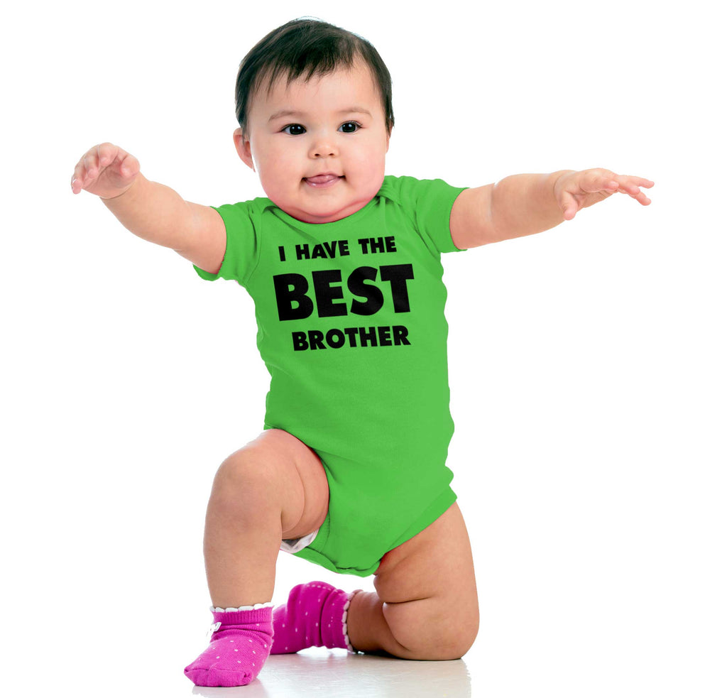 I Have The Best Brother Romper Bodysuit-Direct To Garment Print-Brisco Baby
