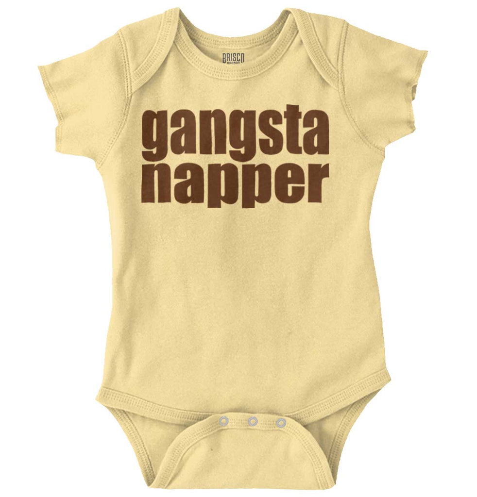 Gangsta Napper Romper Bodysuit-Direct To Garment Print-Brisco Baby