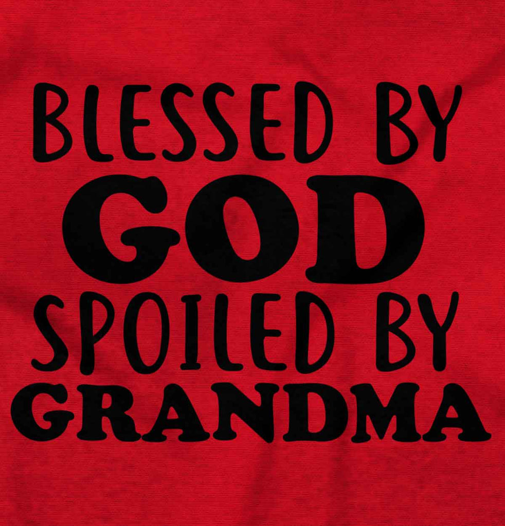 Blessed By God Spoiled By Grandma Romper Bodysuit-Direct To Garment Print-Brisco Baby