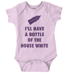 House White Romper Bodysuit-Direct To Garment Print-Brisco Baby