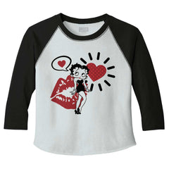 Cartoon Betty Toddler Baseball-Direct To Garment Print-Brisco Baby