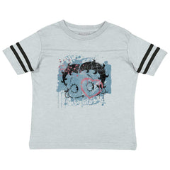 Creative Betty Toddler Football Jersey Tee-Direct To Garment Print-Brisco Baby