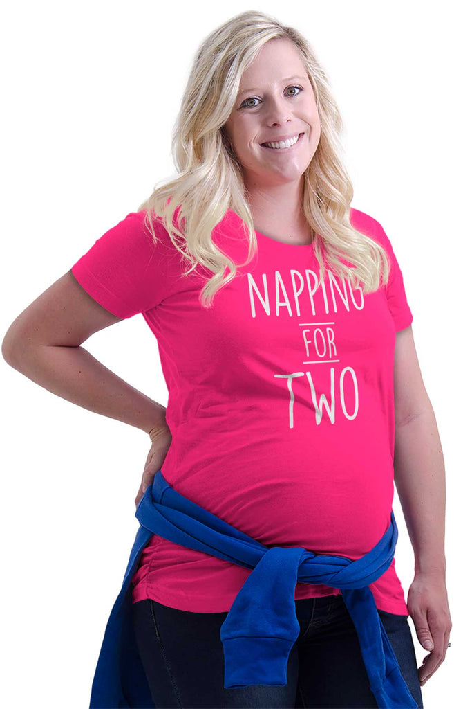 Napping For Two Maternity T-Shirt-Direct To Garment Print-Brisco Baby