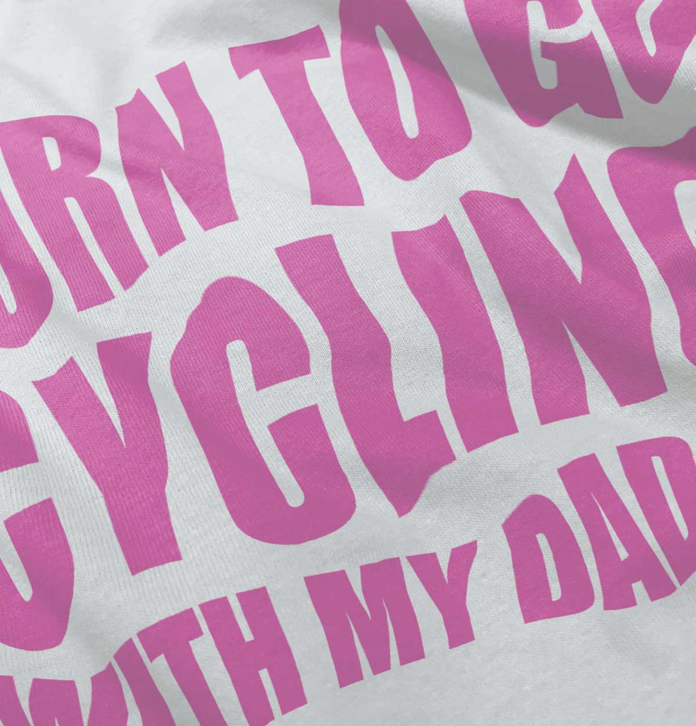 Cycling With Daddy Toddler Ruffle Bottom Tee-Direct To Garment Print-Brisco Baby