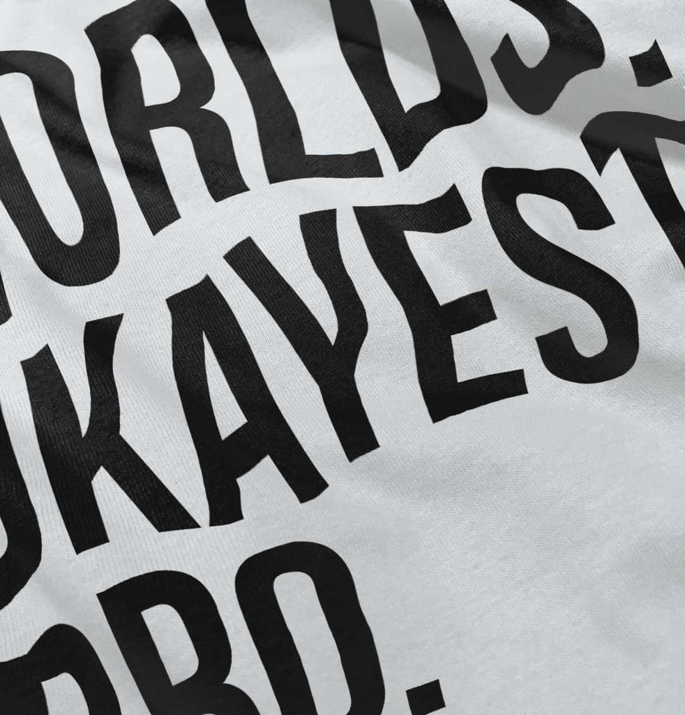 Worlds Okayest Bro Infant Baby Bib-Direct To Garment Print-Brisco Baby