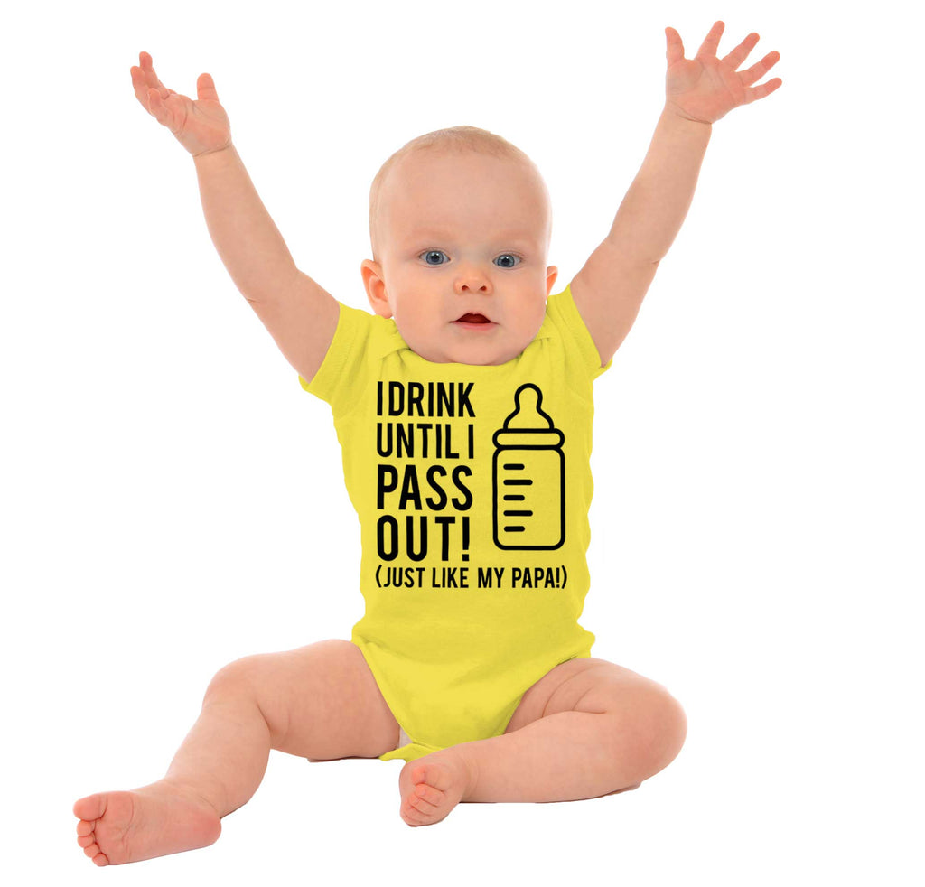 Drink Until I Pass Out Romper Bodysuit-Direct To Garment Print-Brisco Baby