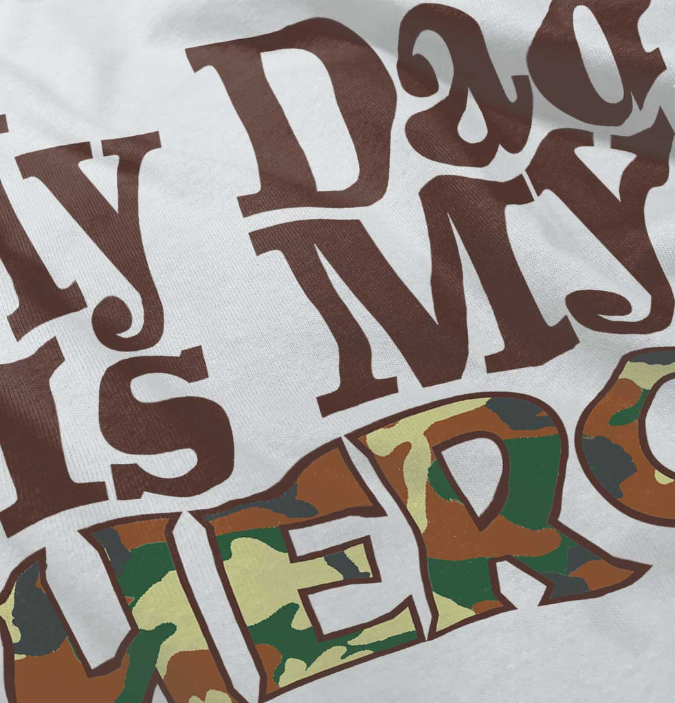 Dad Is My Hero Infant Baby Bib-Direct To Garment Print-Brisco Baby