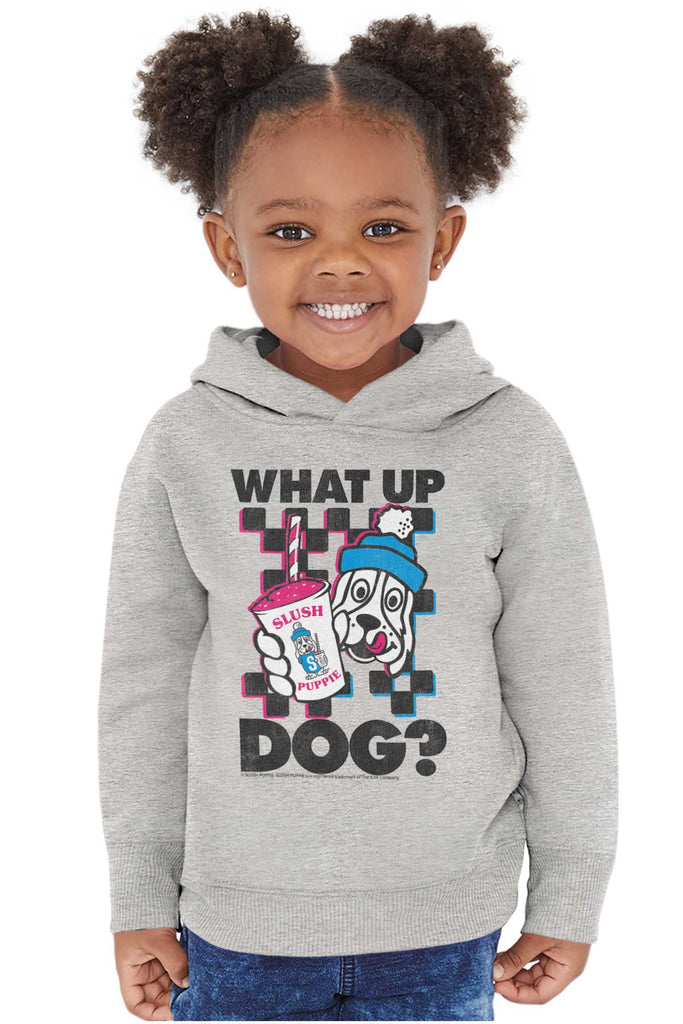 What Up Dog Toddler Pullover Hoodie-Direct To Garment Print-Brisco Baby