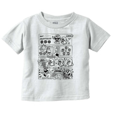 Pac-Man Comic Book Infant Toddler T Shirt-Direct To Garment Print-Brisco Baby