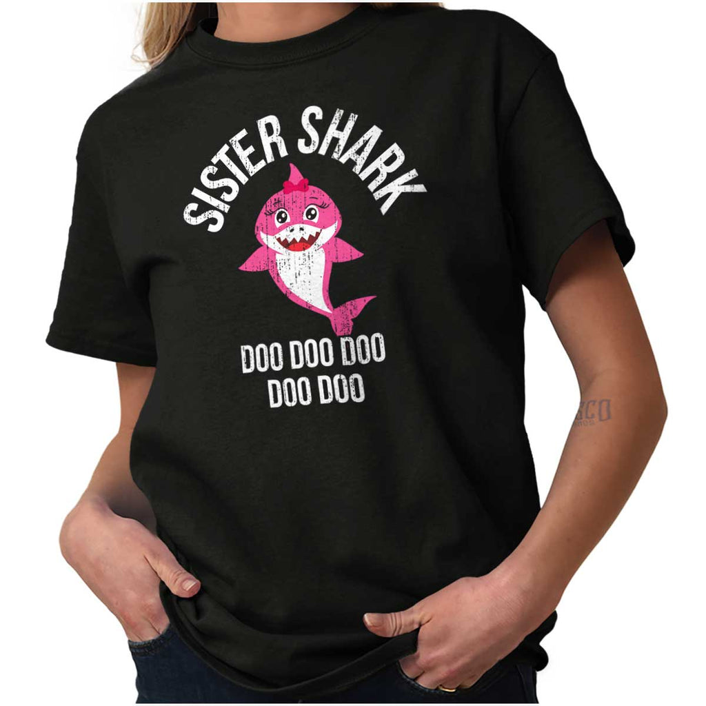 Cartoon Sister Shark T Shirt-Direct To Garment Print-Brisco Baby