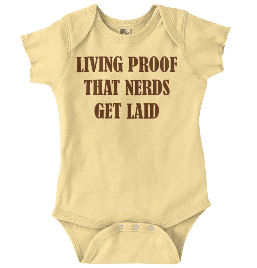 Nerds Get Laid Romper Bodysuit-Direct To Garment Print-Brisco Baby