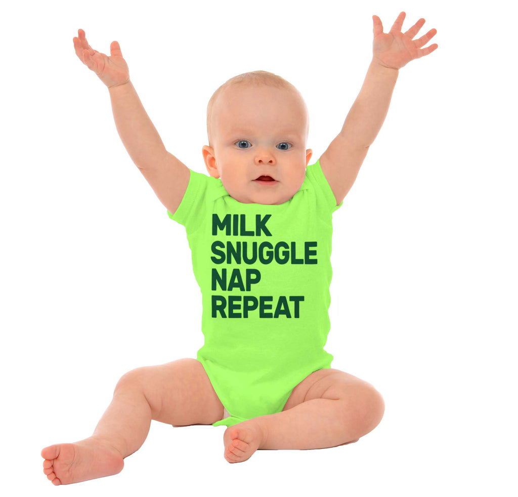 Milk Snuggle Nap Romper Bodysuit-Direct To Garment Print-Brisco Baby