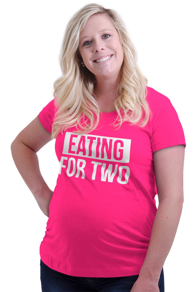 Eating For Two Maternity T-Shirt-Direct To Garment Print-Brisco Baby