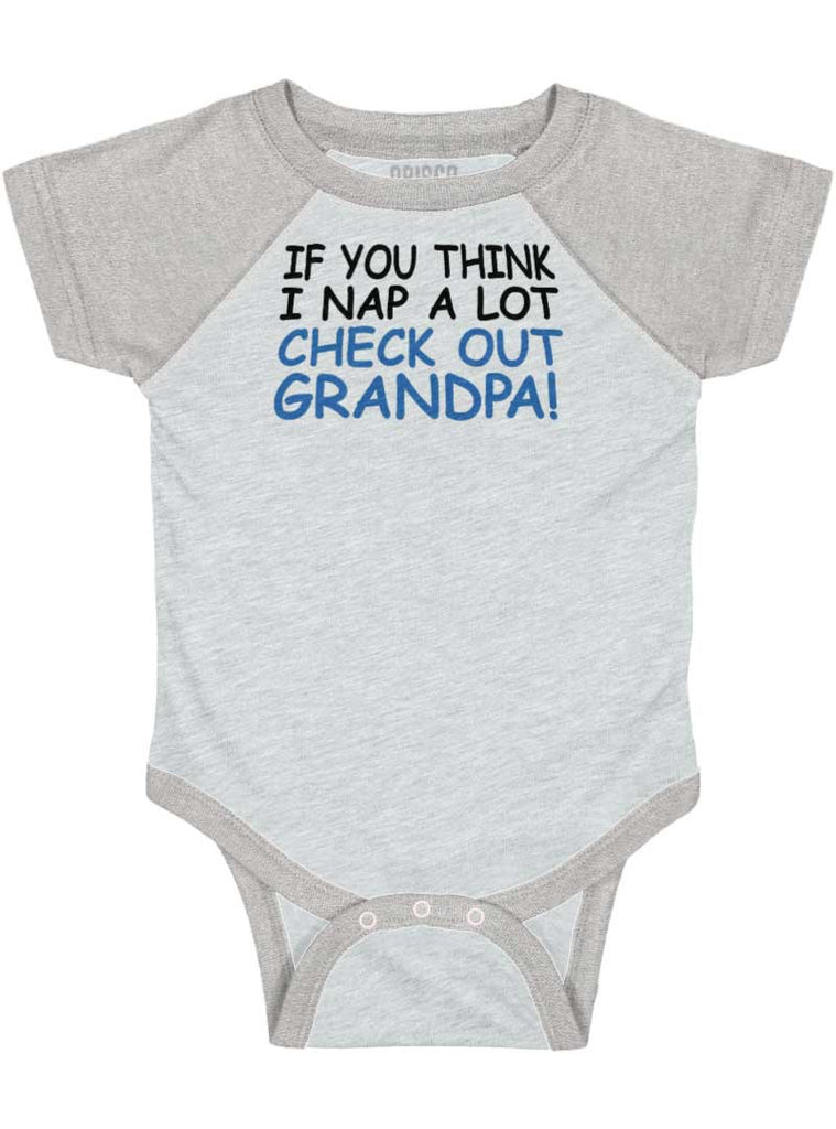 Check Out Grandpa Raglan Romper Bodysuit-Direct To Garment Print-Brisco Baby