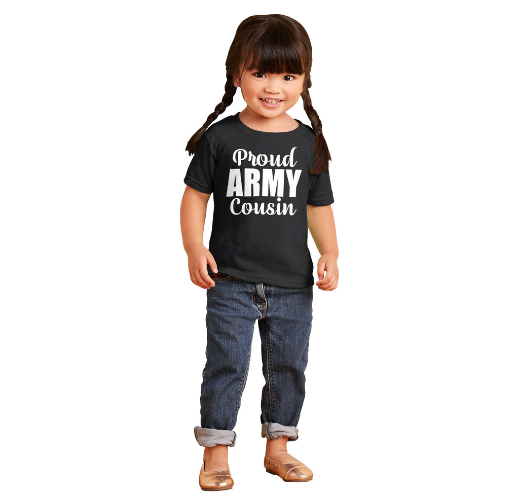 Proud Army Cousin Infant Toddler T Shirt-Direct To Garment Print-Brisco Baby