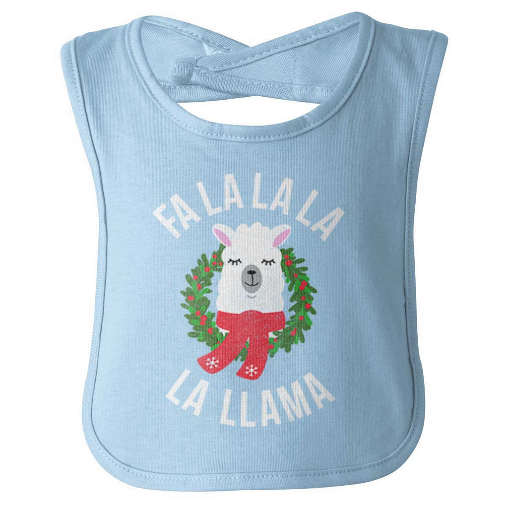 Llama Christmas Infant Baby Bib-Direct To Garment Print-Brisco Baby