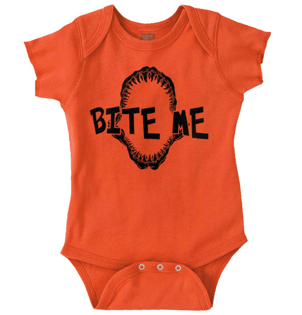 Bite Me Romper Bodysuit-Direct To Garment Print-Brisco Baby