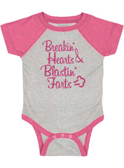 Blastin Farts Raglan Romper Bodysuit-Direct To Garment Print-Brisco Baby