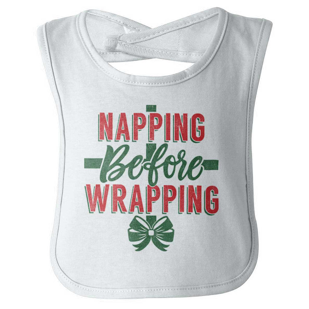 Napping Before Wrapping Infant Baby Bib-Direct To Garment Print-Brisco Baby