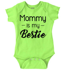 Mommy Is My Bestie Romper Bodysuit-Direct To Garment Print-Brisco Baby