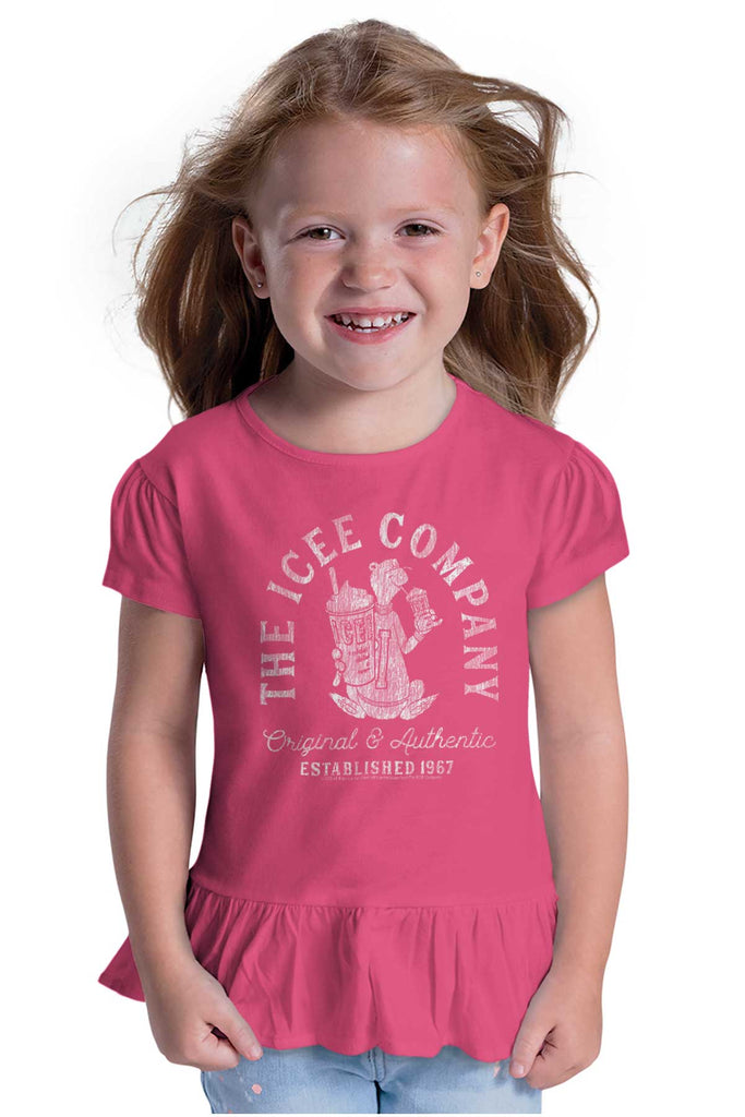The Icee Company Toddler Ruffle Bottom Tee-Direct To Garment Print-Brisco Baby