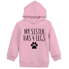Sister has 4 legs Toddler Pullover Hoodie-Direct To Garment Print-Brisco Baby