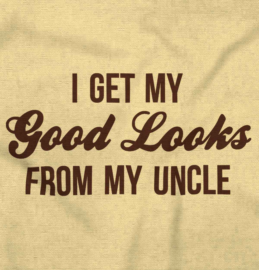 Good Looks From Uncle Romper Bodysuit-Direct To Garment Print-Brisco Baby