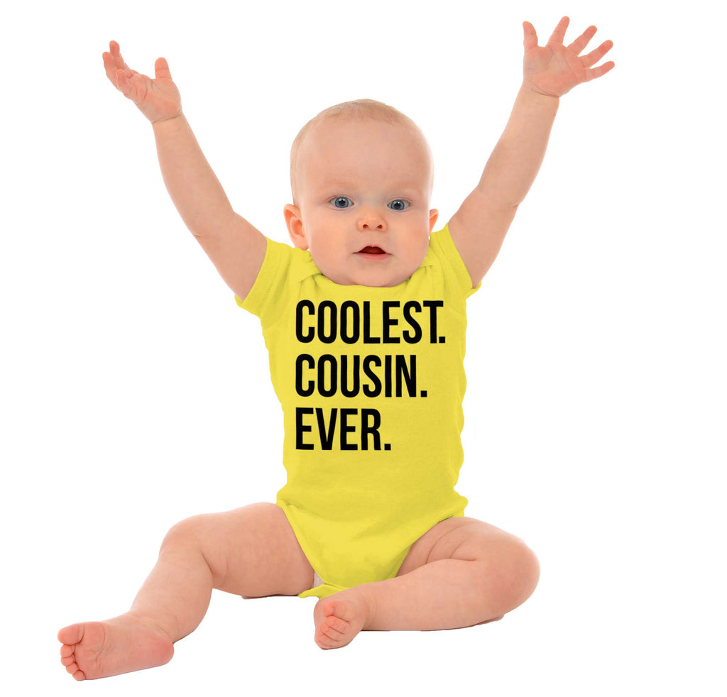 Coolest Cousin Ever Romper Bodysuit-Direct To Garment Print-Brisco Baby