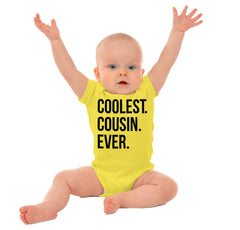 Coolest Cousin Ever Romper Bodysuit-Direct To Garment Print-Brisco Baby