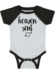 Heaven Sent Raglan Romper Bodysuit-Direct To Garment Print-Brisco Baby