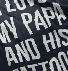 I Love Papa And Tattoos Romper Bodysuit-Direct To Garment Print-Brisco Baby