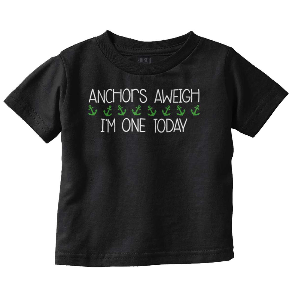 Anchors Aweigh Infant Toddler T Shirt-Direct To Garment Print-Brisco Baby