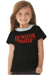 Dungeon Masters TV Show Nerd Toddler Ruffled Trim T-Shirt-Direct To Garment Print-Brisco Baby