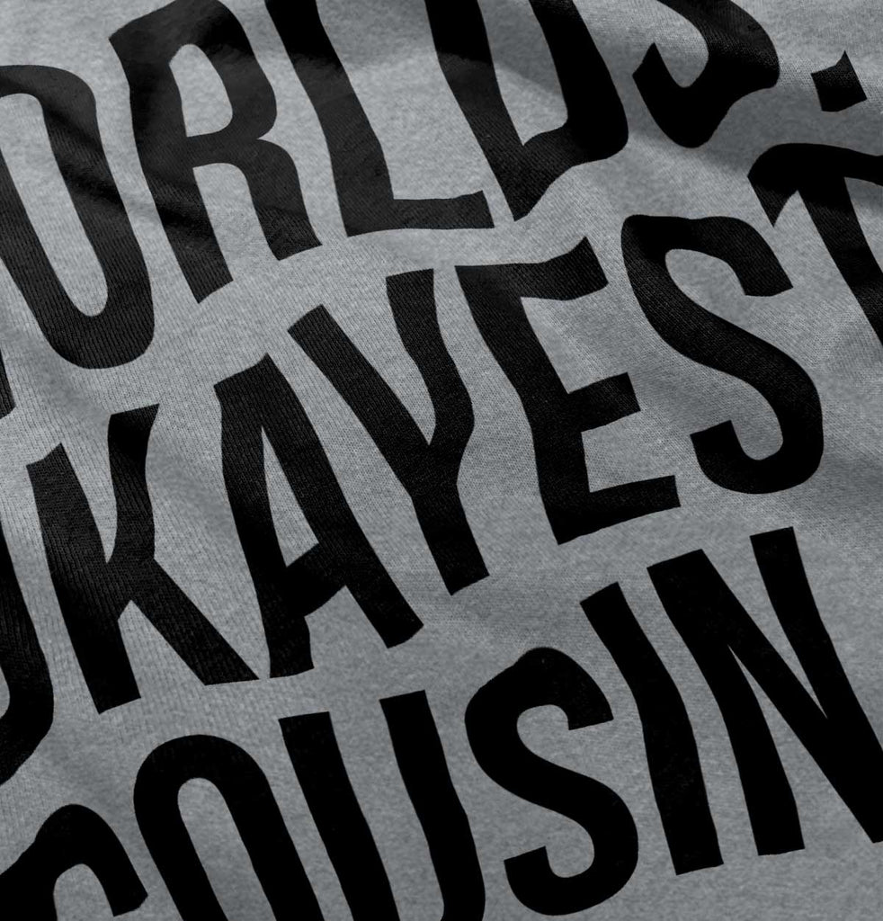 Worlds Okayest Cousin Romper Bodysuit-Direct To Garment Print-Brisco Baby