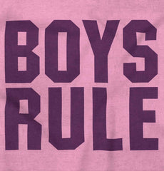 Boys Rule Infant Baby Bib-Direct To Garment Print-Brisco Baby