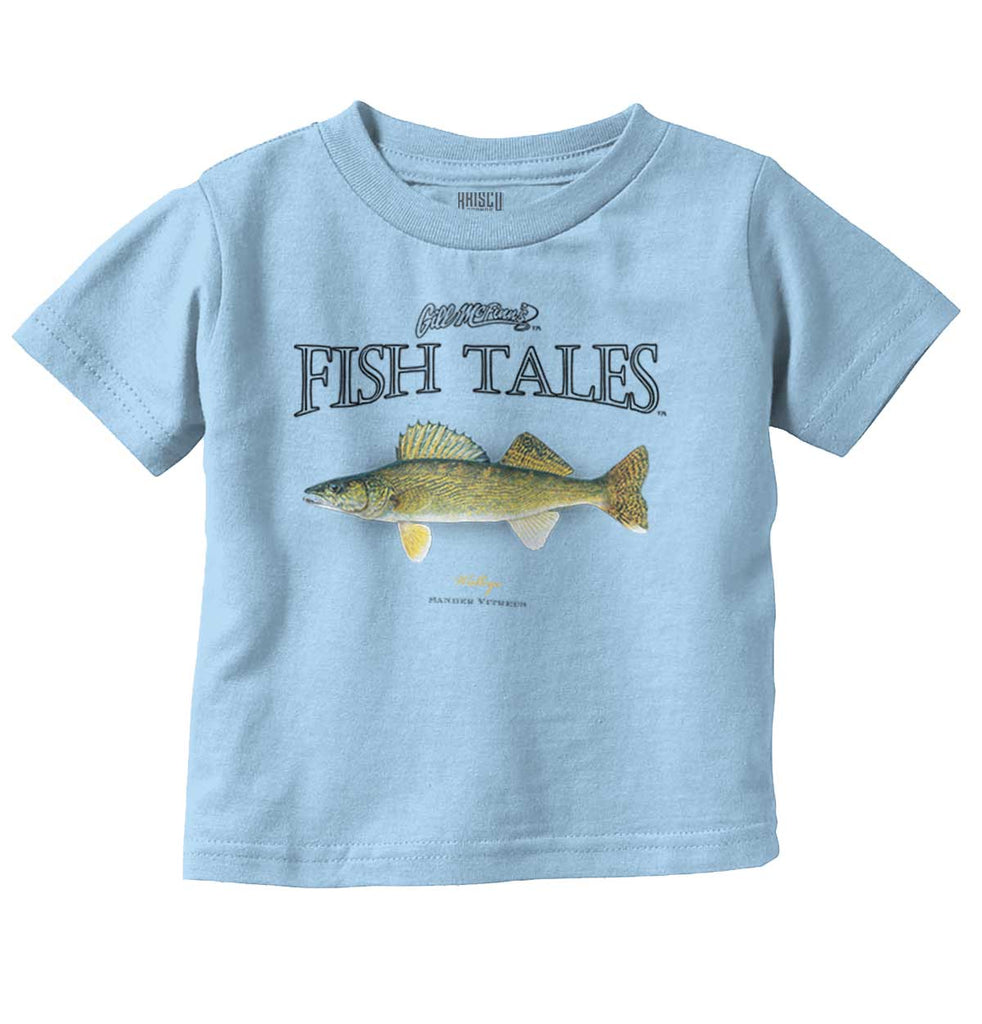 Walleye Fish Infant Toddler T Shirt-Direct To Garment Print-Brisco Baby