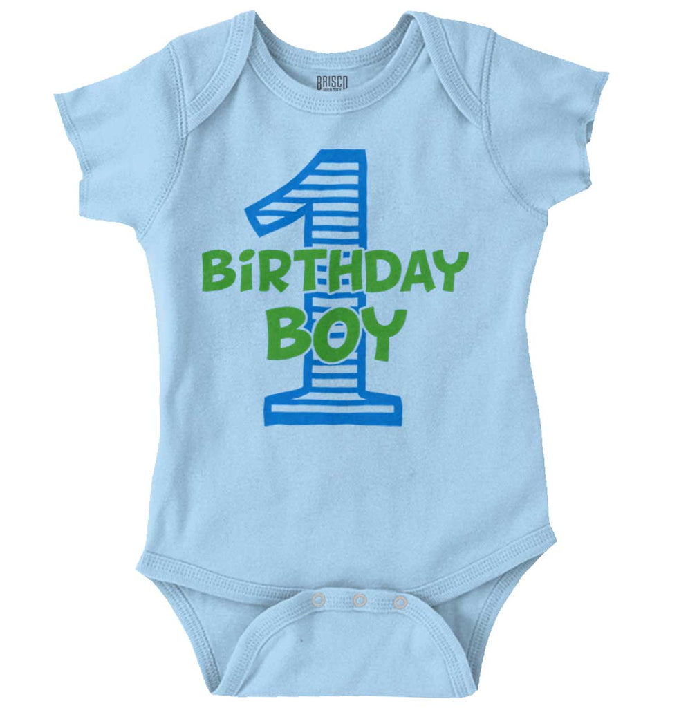 Birthday Boy Romper Bodysuit-Direct To Garment Print-Brisco Baby
