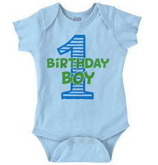 Birthday Boy Romper Bodysuit-Direct To Garment Print-Brisco Baby