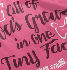 Gods Grace Tiny Face Football Romper Bodysuit-Direct To Garment Print-Brisco Baby