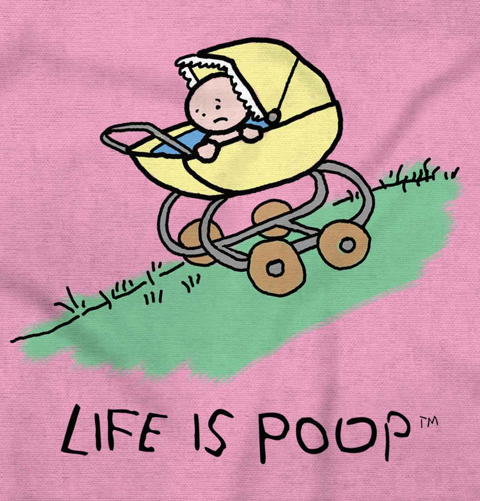 Downhill Stroller Infant Toddler T Shirt-Direct To Garment Print-Brisco Baby