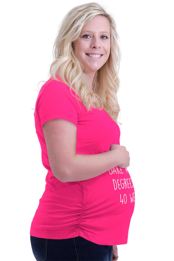 Bake At 98.6 Degrees For 40 Weeks Maternity T-Shirt-Direct To Garment Print-Brisco Baby